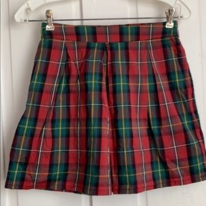 Jack Wills silk Christmas plaid skirt as 2